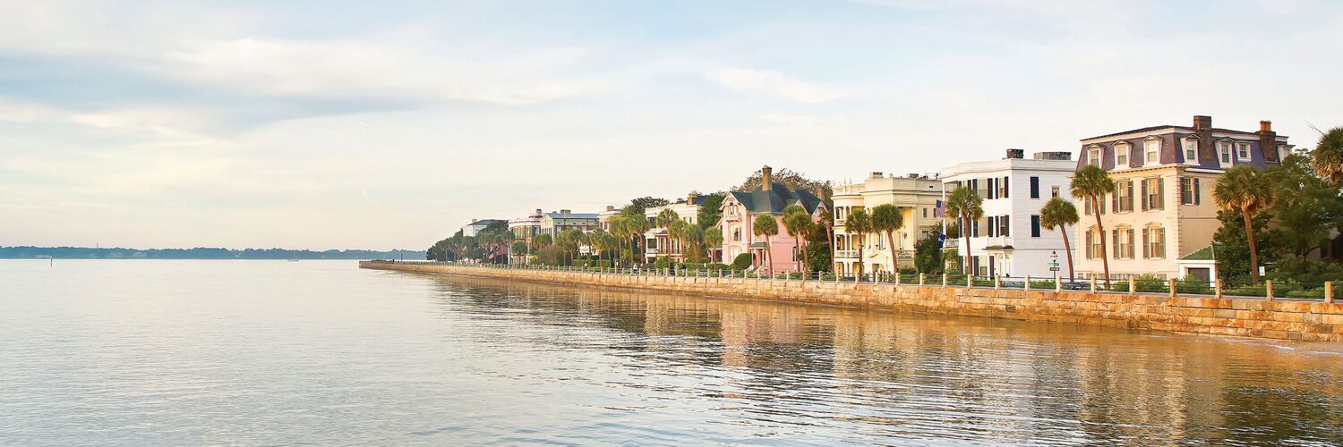 Charleston waterfront homes seen across the water
